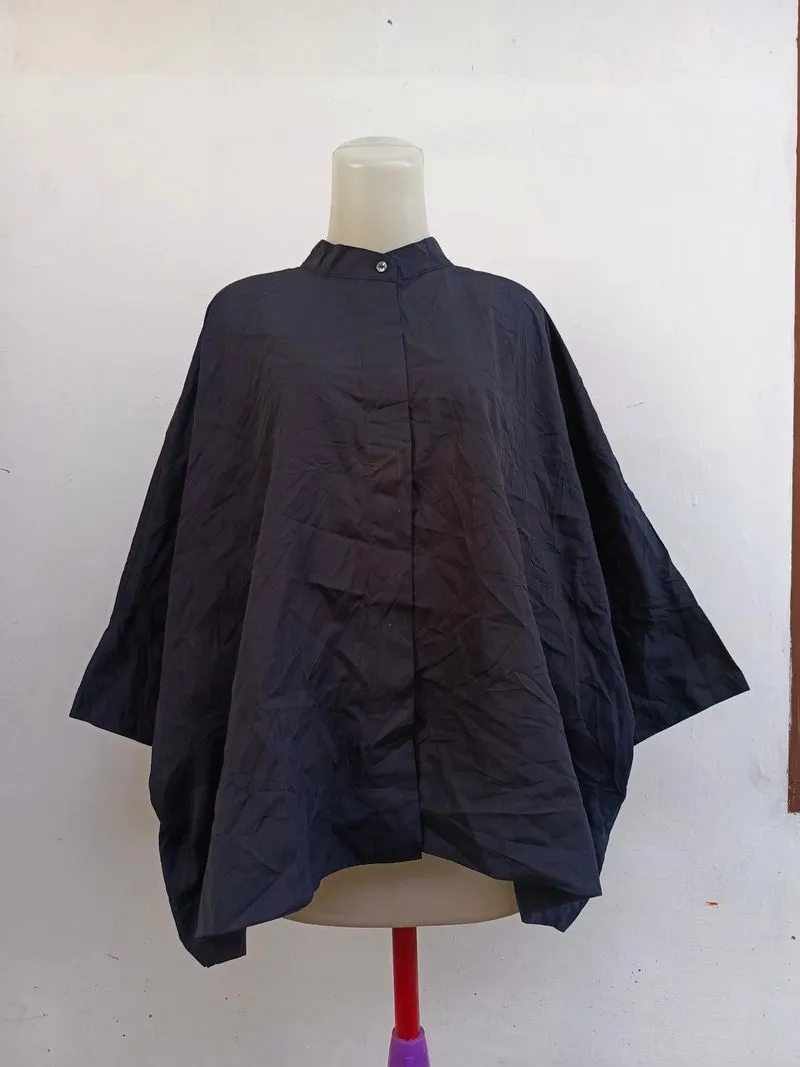 uniqlo +J Black Oversized Blouse Minimalist Japanese Avant G photo 1