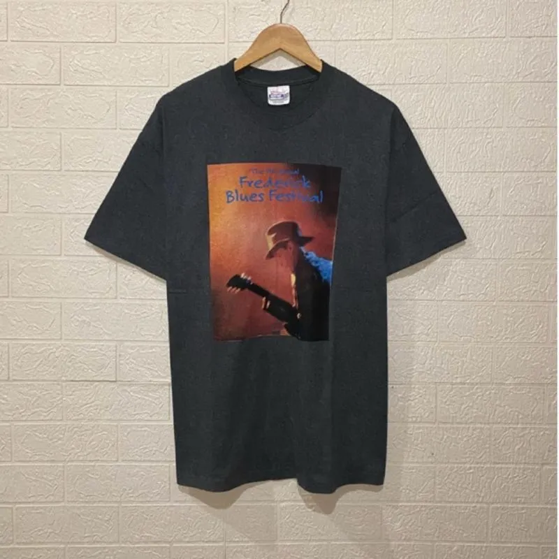 Hanes Vintage T-shirt Pria gray photo 1