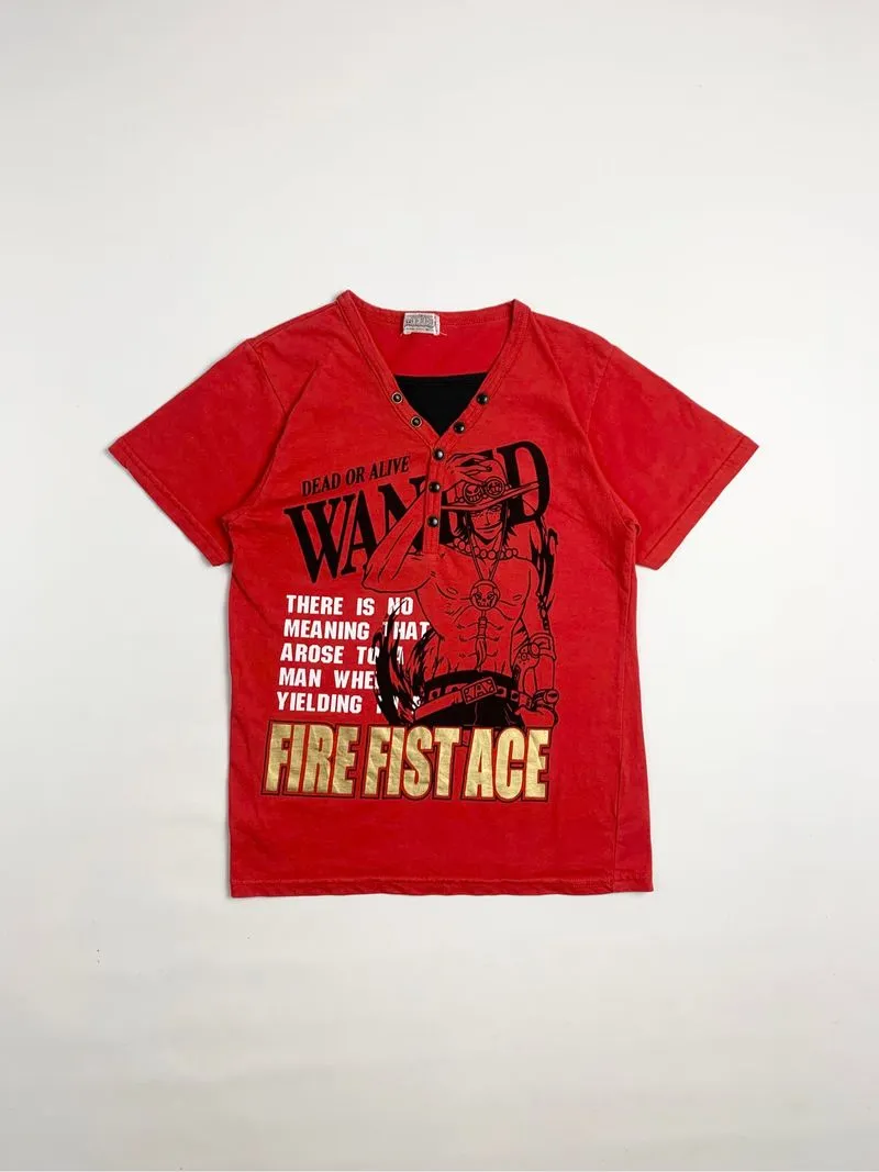 Y2k ONEPIECE Tee ACE Graphic Poem photo 1
