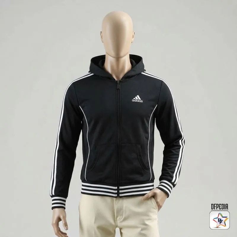 Jaket Zip Hoodie ADIDAS Jaspo BW photo 1