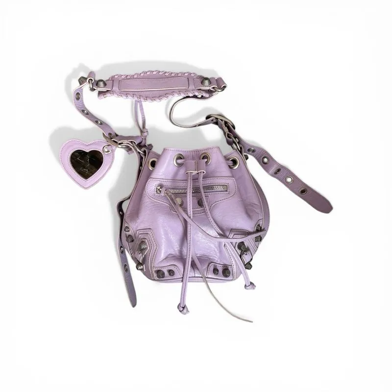 balenciaga le cagole xs bucket bag in lilac photo 1