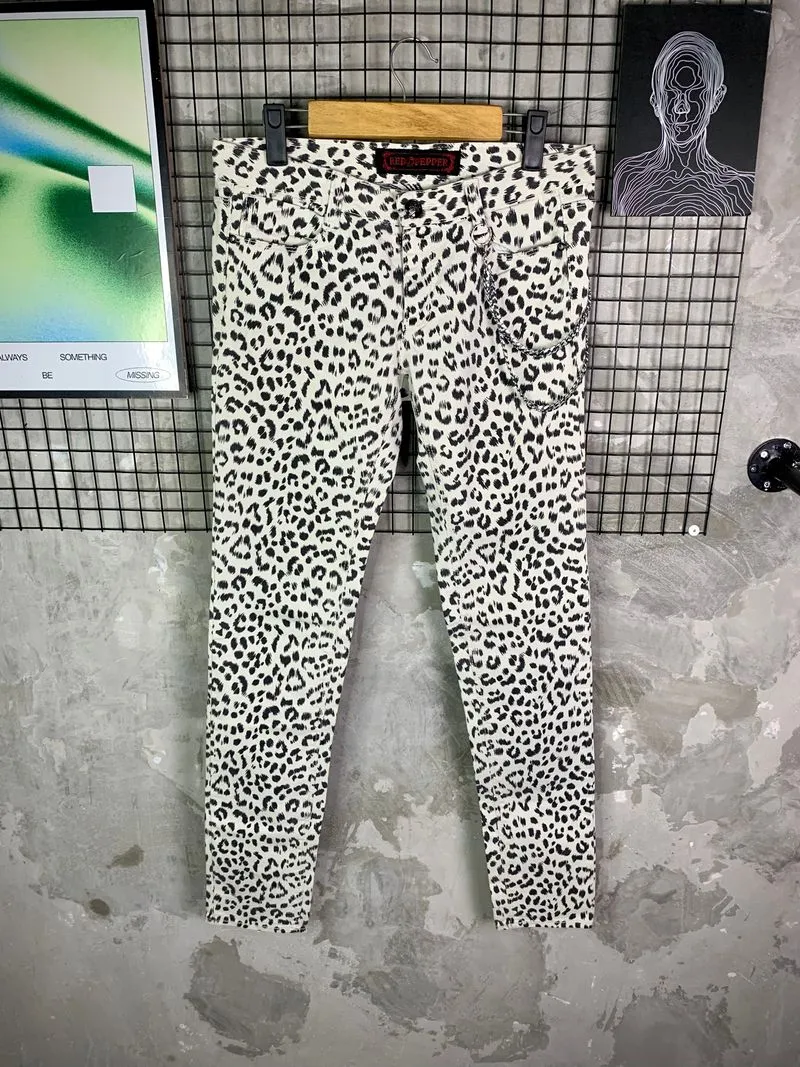 Red Pepper Leopard Print Punk Grunge Pants photo 1
