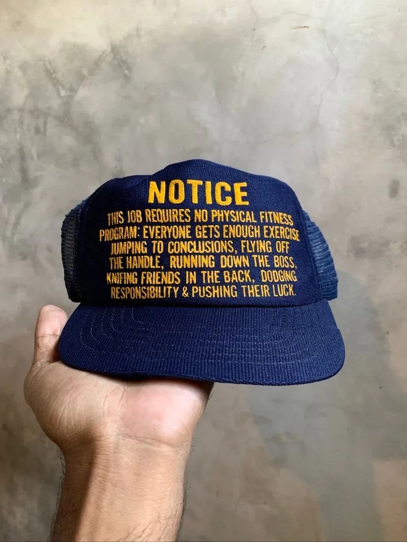 Vintage Trucker hat Parody qoutes humor USA photo 1