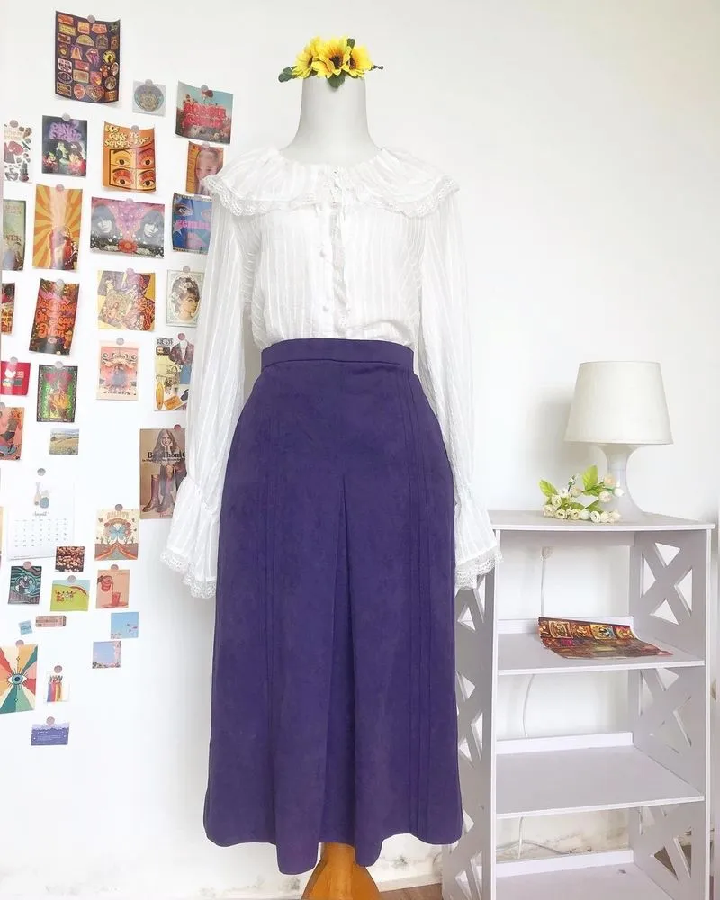 Vintage Skirt Wanita purple photo 1