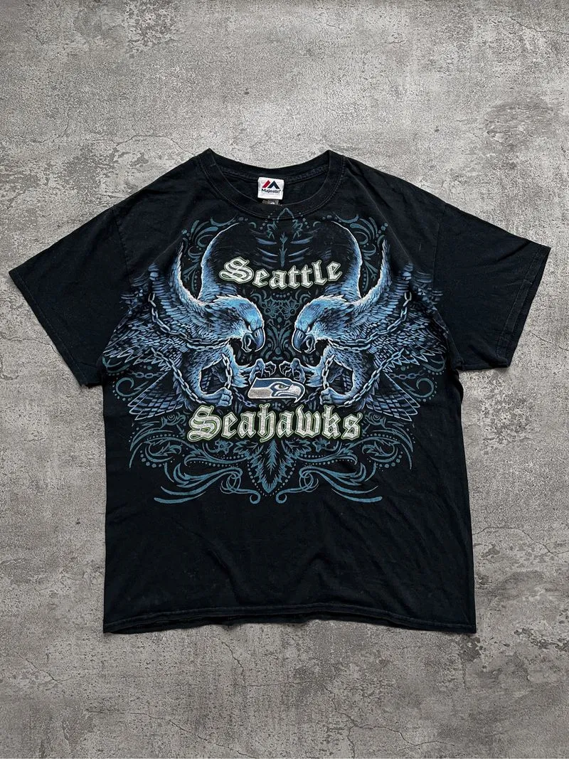 Vintage Y2K NFL Majestic Seattle Seahawks  T-shirt photo 1