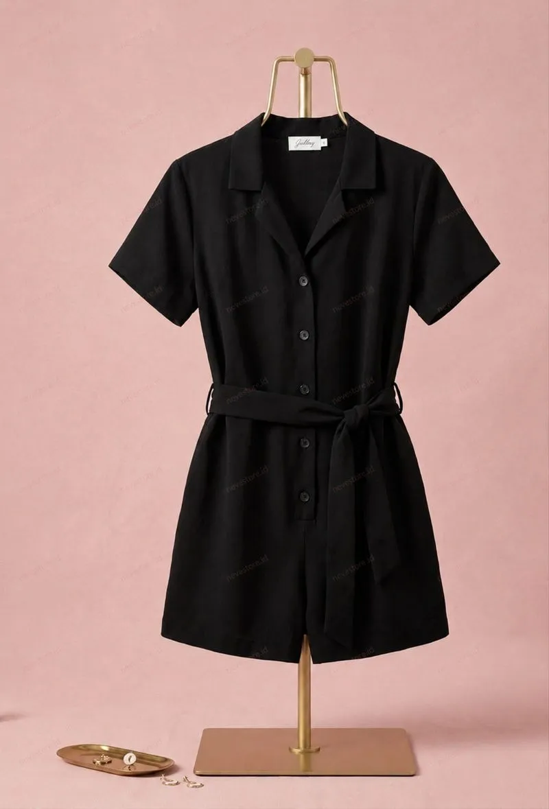 GOULDING Jumpsuit with Belt in Black photo 1