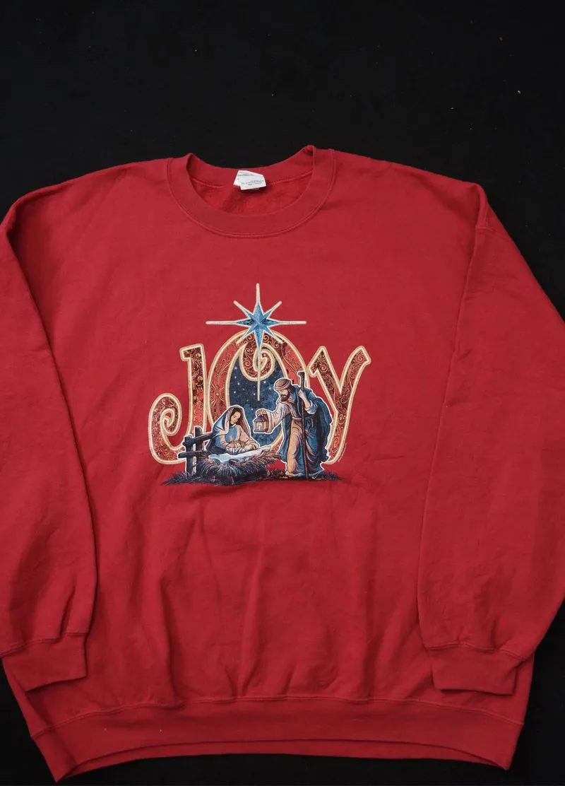 Vintage JOY jesus Crewneck Very rare Artwork  photo 1