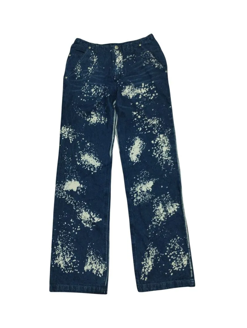 Japanese Brand Mottled Denim Pants photo 1