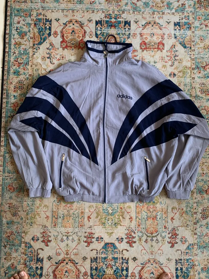 Vintage 00s iconic stripes adidas windbreaker photo 1