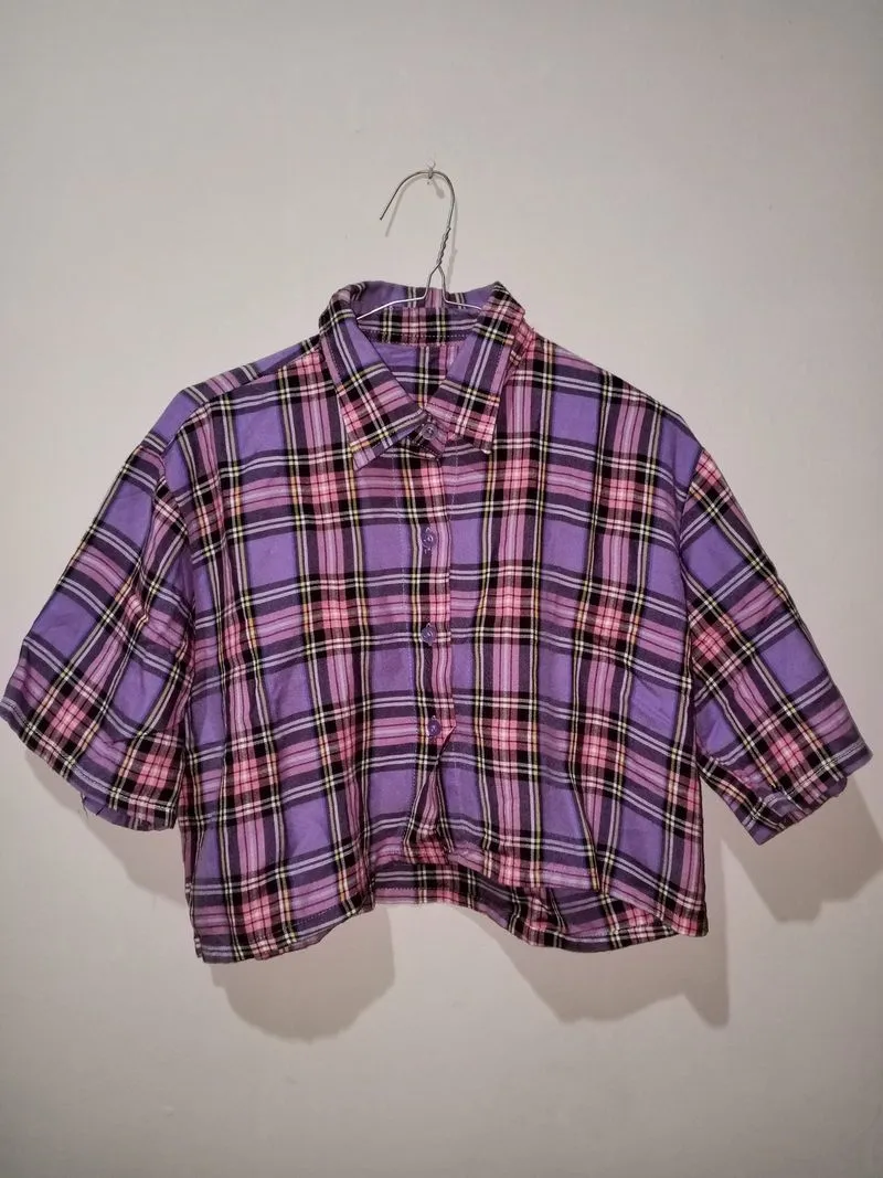 One set Pink Lilac Tartan photo 1