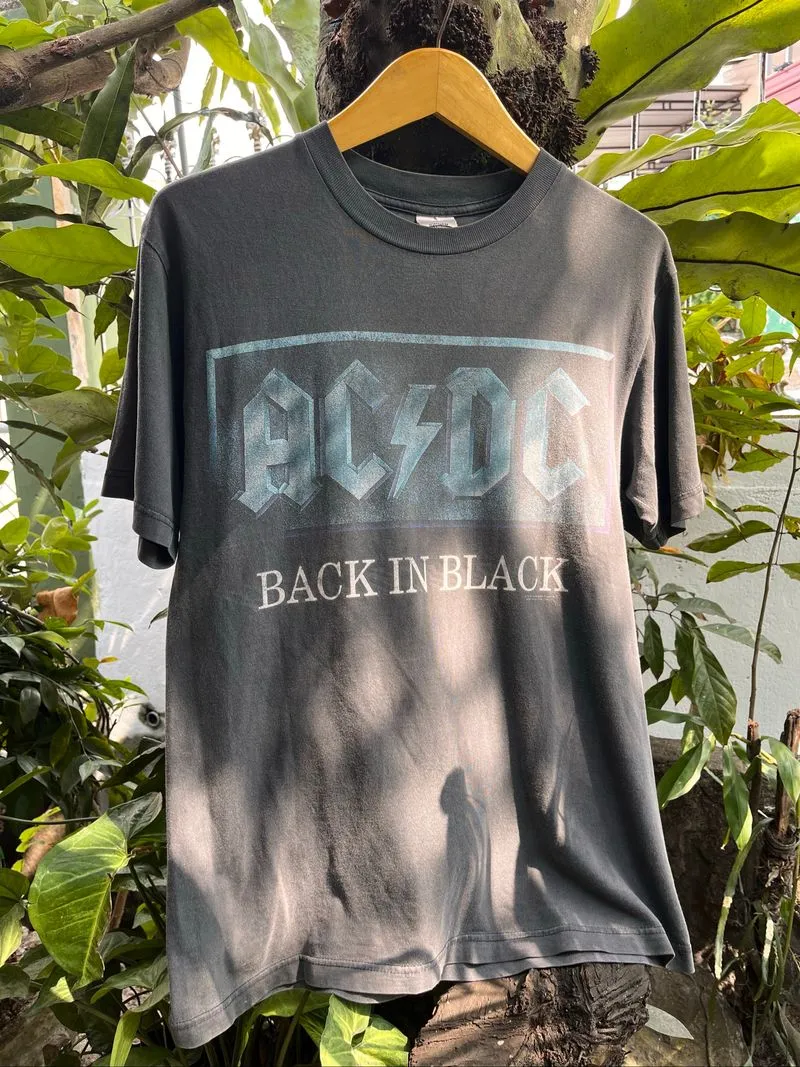 Kaos Band Vintage ACDC Back in Black Tour 1997 photo 1