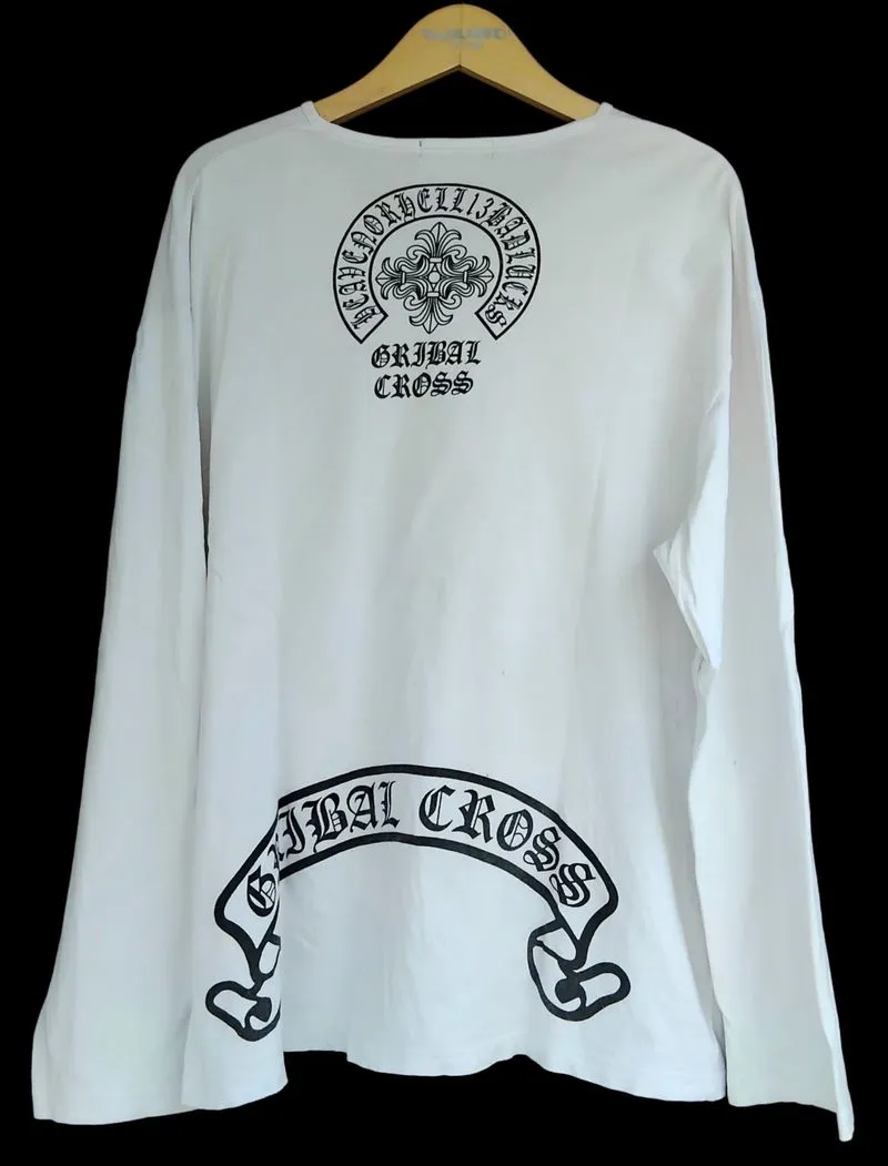 Vintage Tribal Cross ls tee y2k photo 1