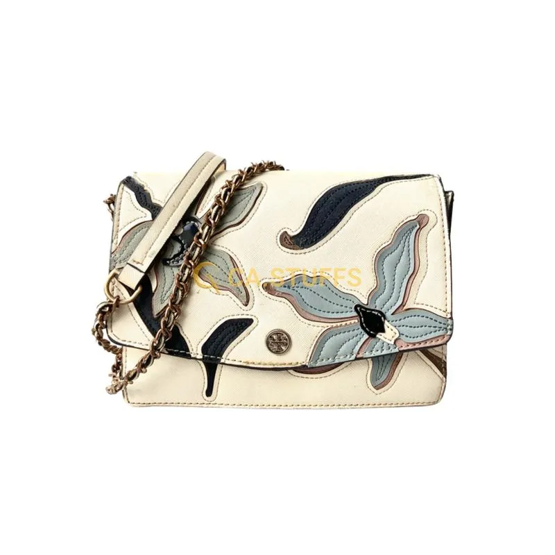 Tory Burch TB Robinson Applique Floral Convertible Shoulder  photo 1