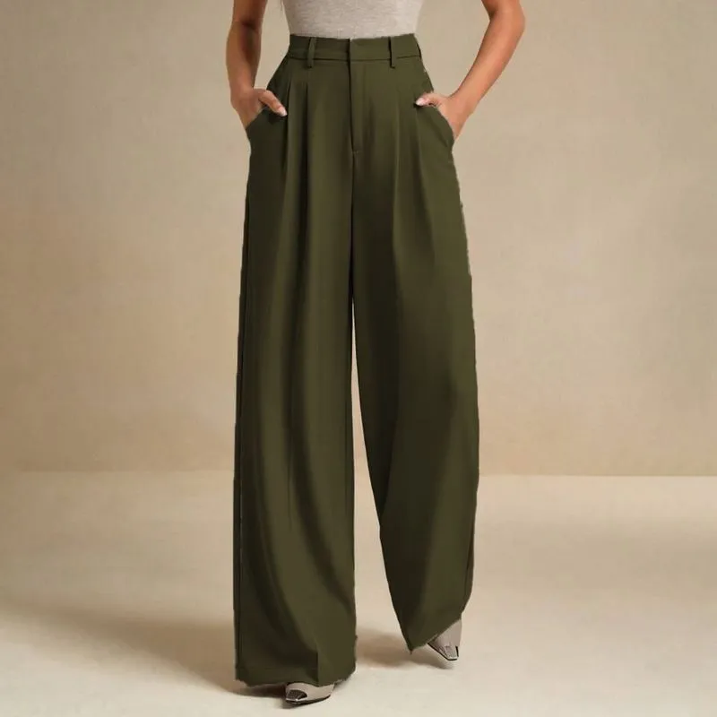 loose work pants olive kulot celana kerja photo 1