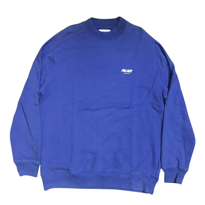 Palace Skateboards London Raiser Crew Sweatshirts Navy Blue photo 1