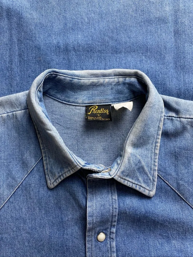 Vintage 80s Prentiss Denim Western Shirt photo 1