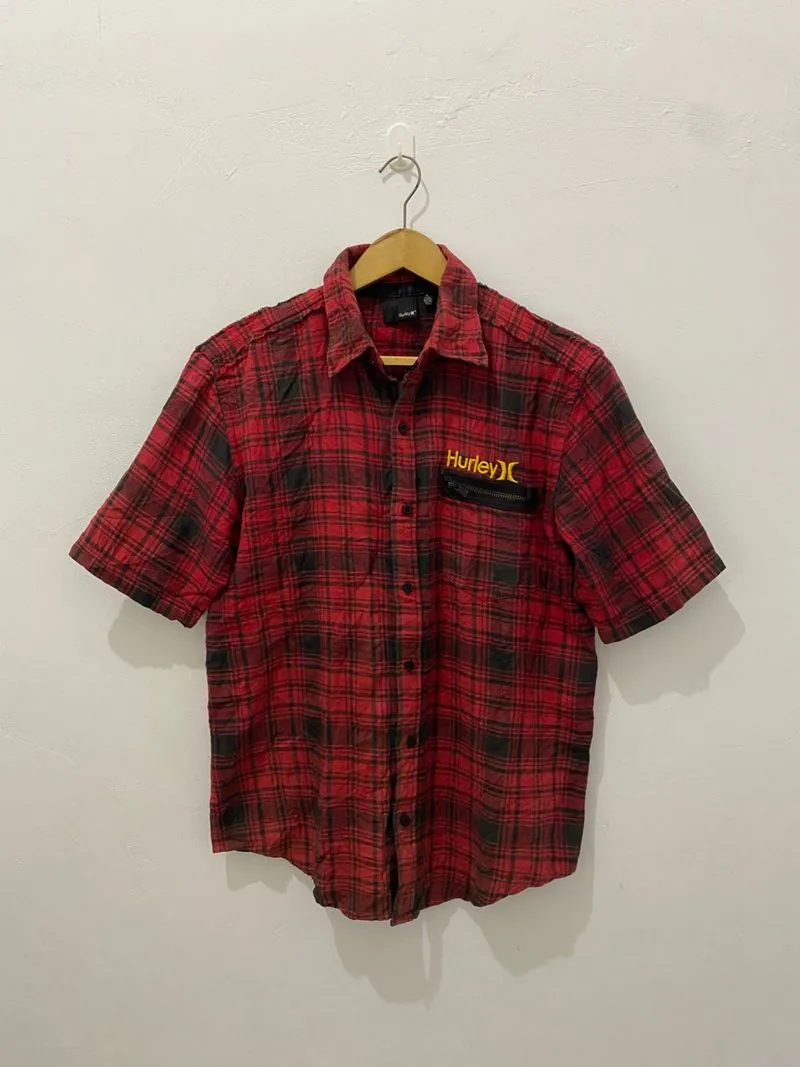 Hurley flanel shirt red photo 1