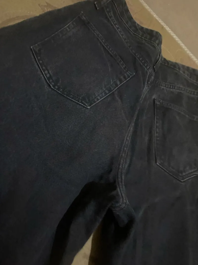 Zahra baggy jeans hitam size L photo 1