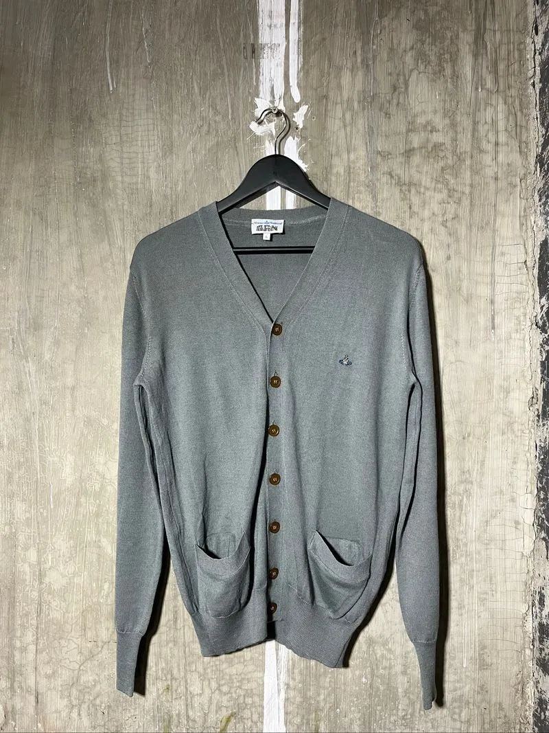 Vivienne Westwood Orb Cardigan Knitwear Unisex Grey photo 1