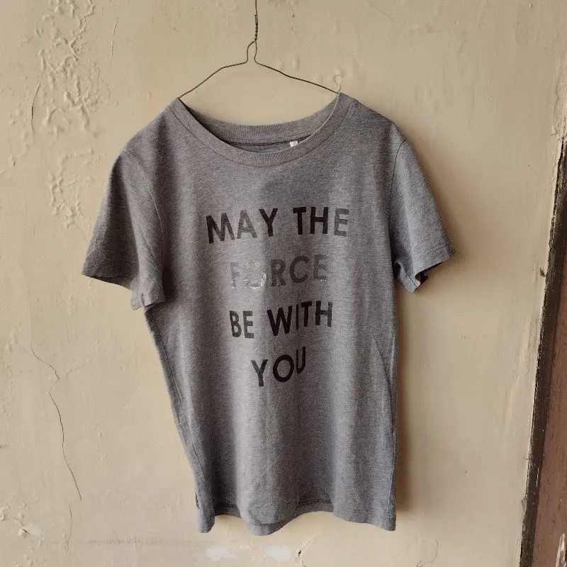 Uniqlo UT Womens T Shirt Star Wars Last Jedi May Force Be Wi photo 1