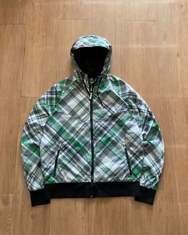VINTAGE NIKE TARTAN SPORTSWEAR WINDBREAKER JACKET photo 1