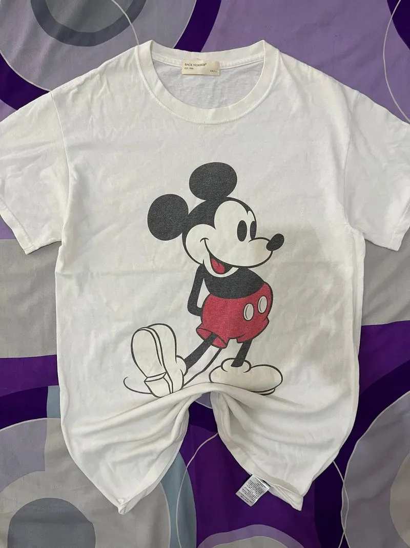 Vintage Disney Retro Mikey Mouse Back Number Tag 1980  photo 1