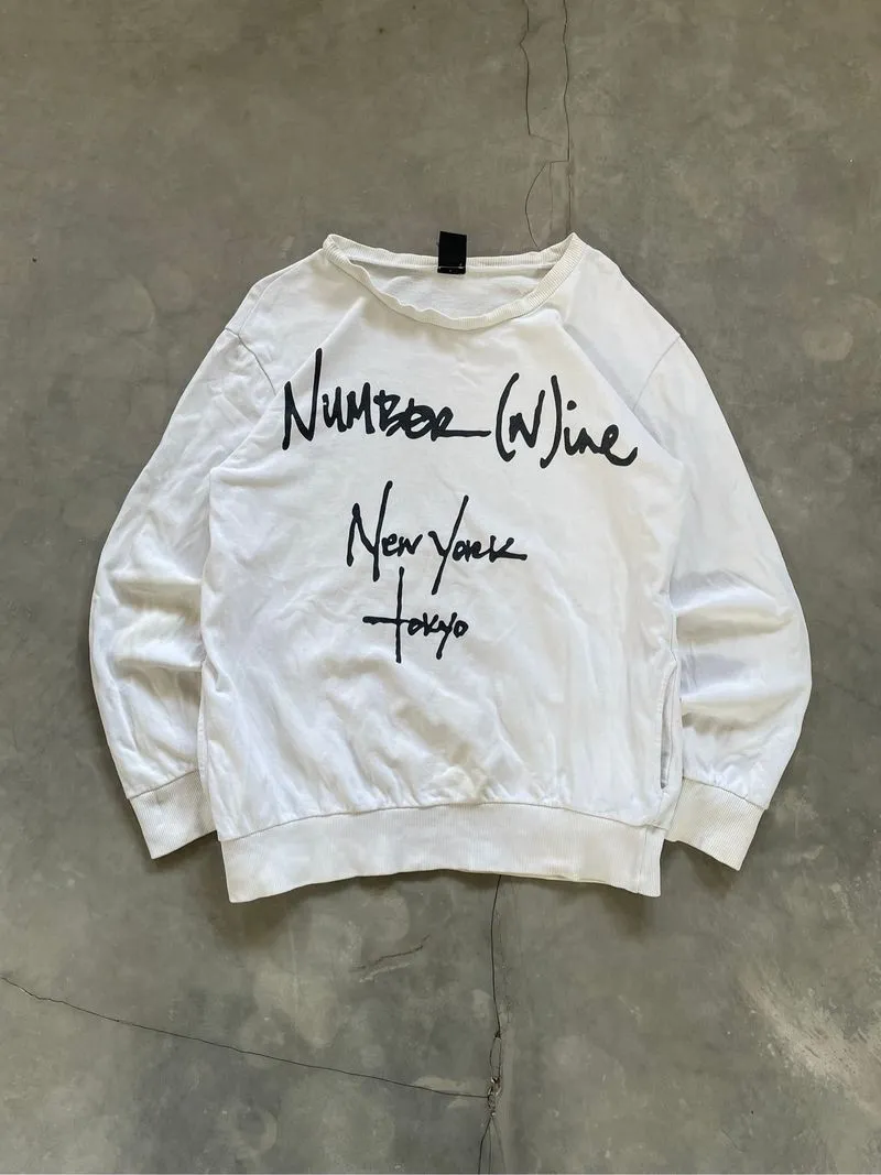 Number Nine Sweatshirt White Big Logo  photo 1