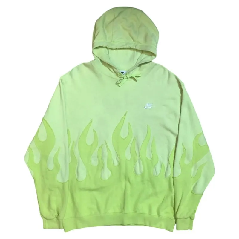 Nike Hoodie Rework (Reworked) Flames Green 1/1 photo 1