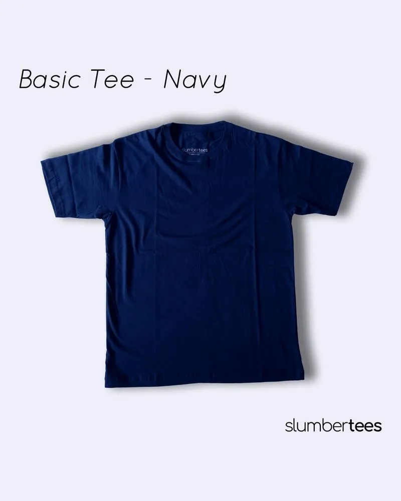 slumbertees basic unisex tee navy  photo 1
