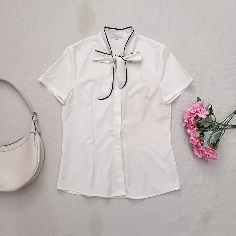 Ribbon Collar Blouse Coquette Lolita Harajuku Soft Girl photo 1