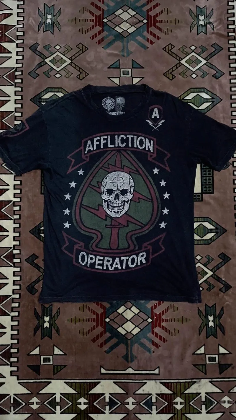 Affliction shirt operator military y2k tee alt made in usa photo 1