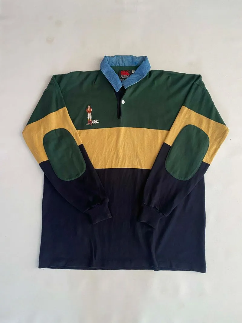 KAOS TSHIRT VINTAGE LONG SLEEVE POLO RUGBY CANTERBURY  photo 1