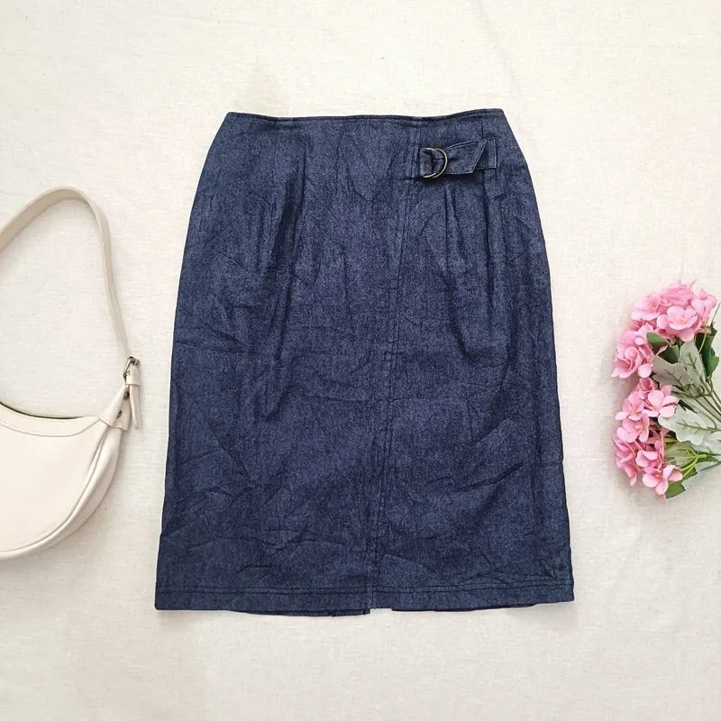 Rok Pencil Soft Denim Adam et Rope Y2K Minimalist Grunge Aes photo 1