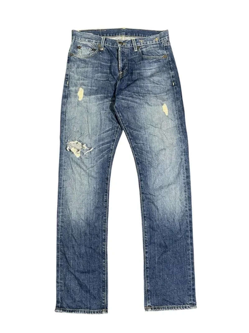 R13 Luxury Distressed Straight Denim photo 1
