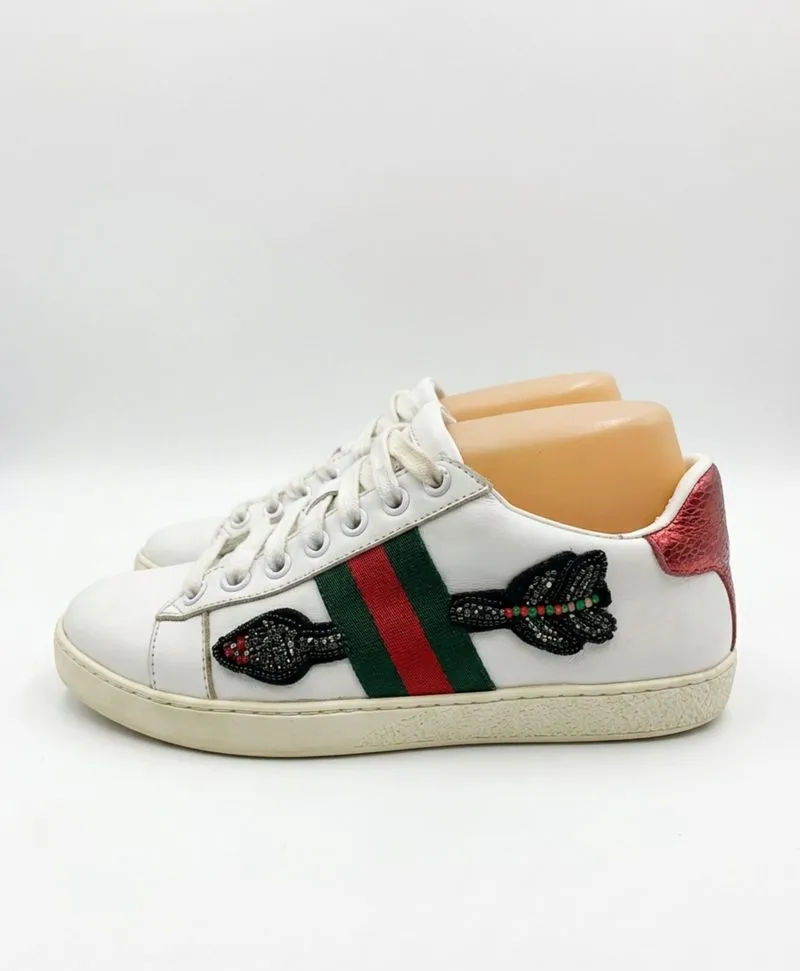 Sepatu Sneaker Gucci Arrow Wanita Original Size 35 photo 1