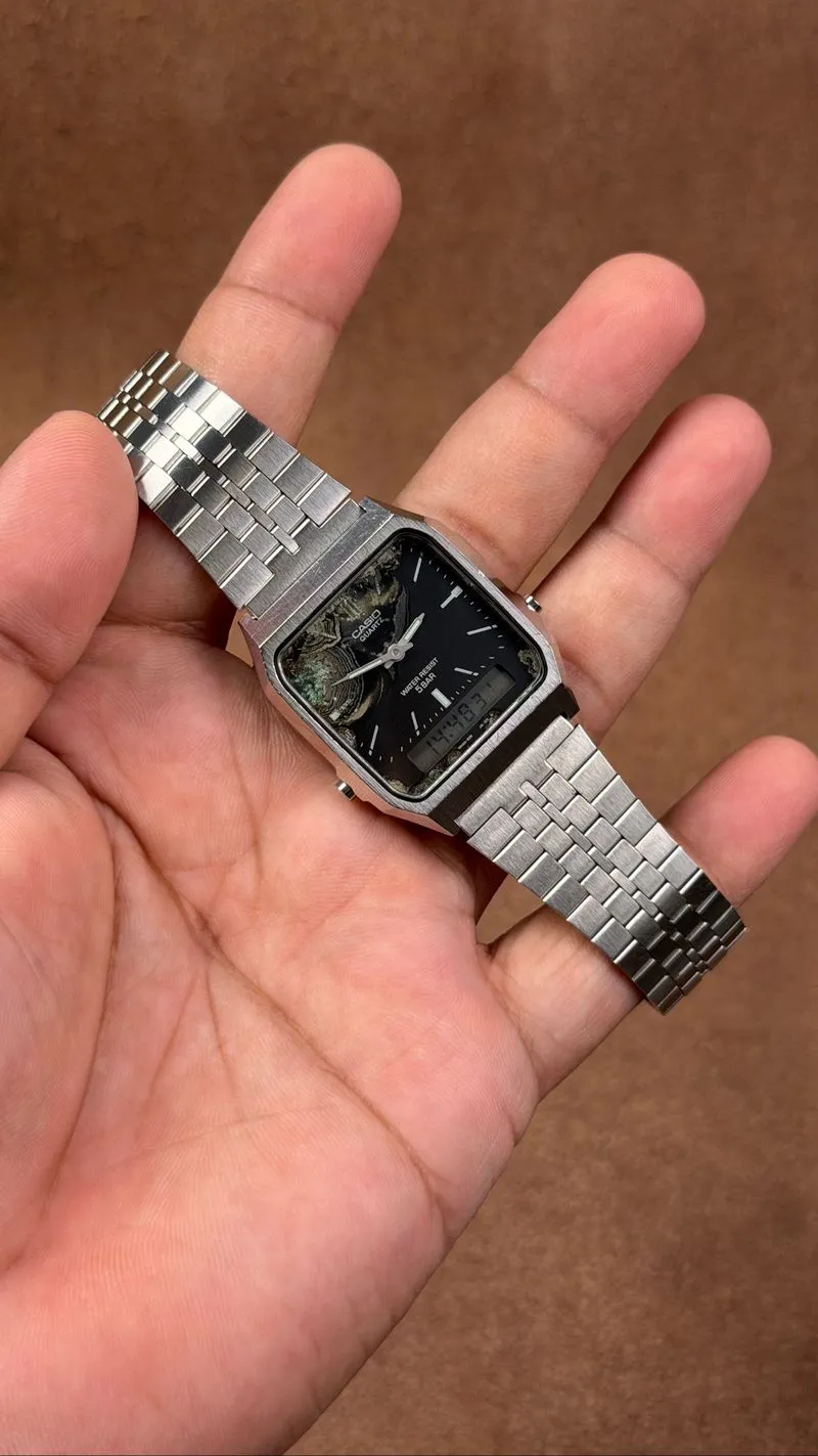 JAM TANGAN PRIA CASIO AQW 55 JDM DIGITAL ANALOG JAPAN RARE A photo 1