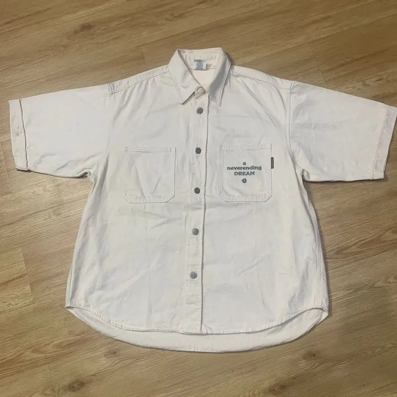 GU x Studio Seven Neverending Dreams Broken White Denim Over photo 1