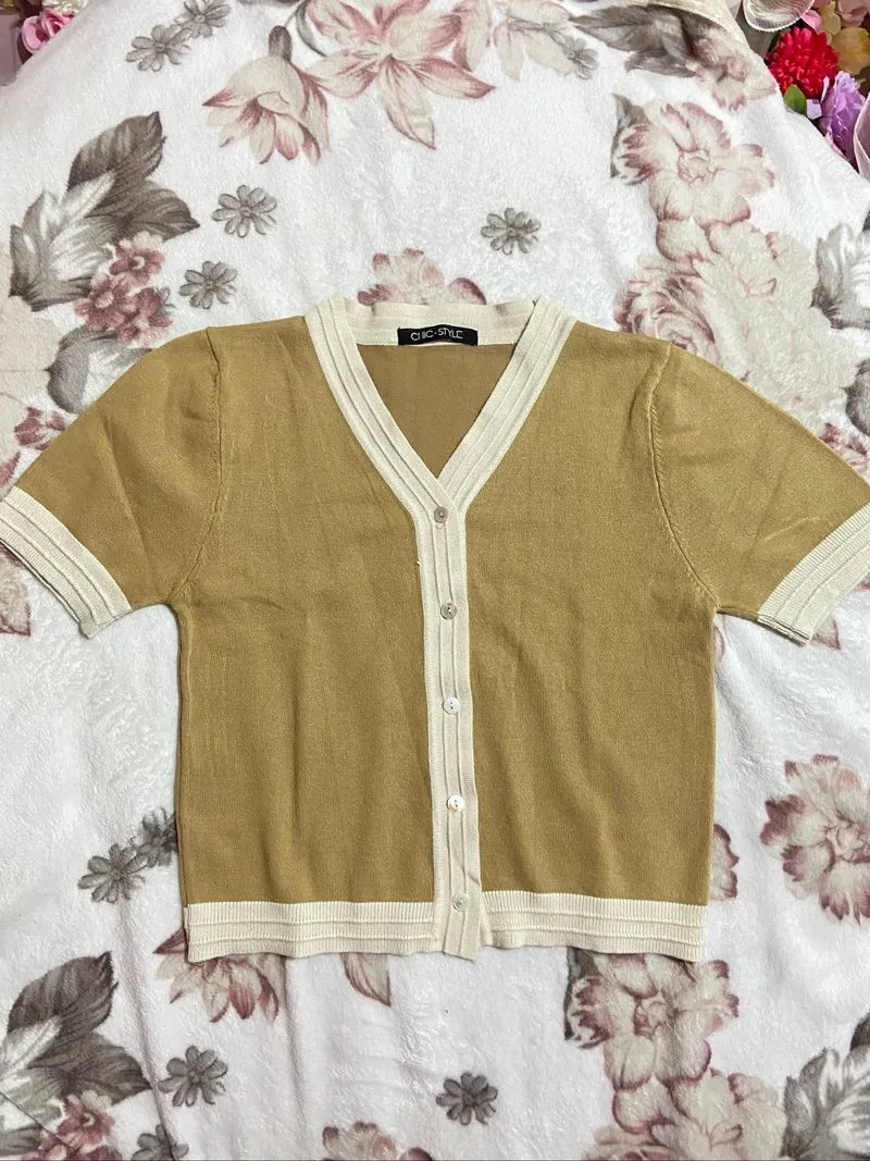 Knit Top Coklat Cream | Chic n Style photo 1