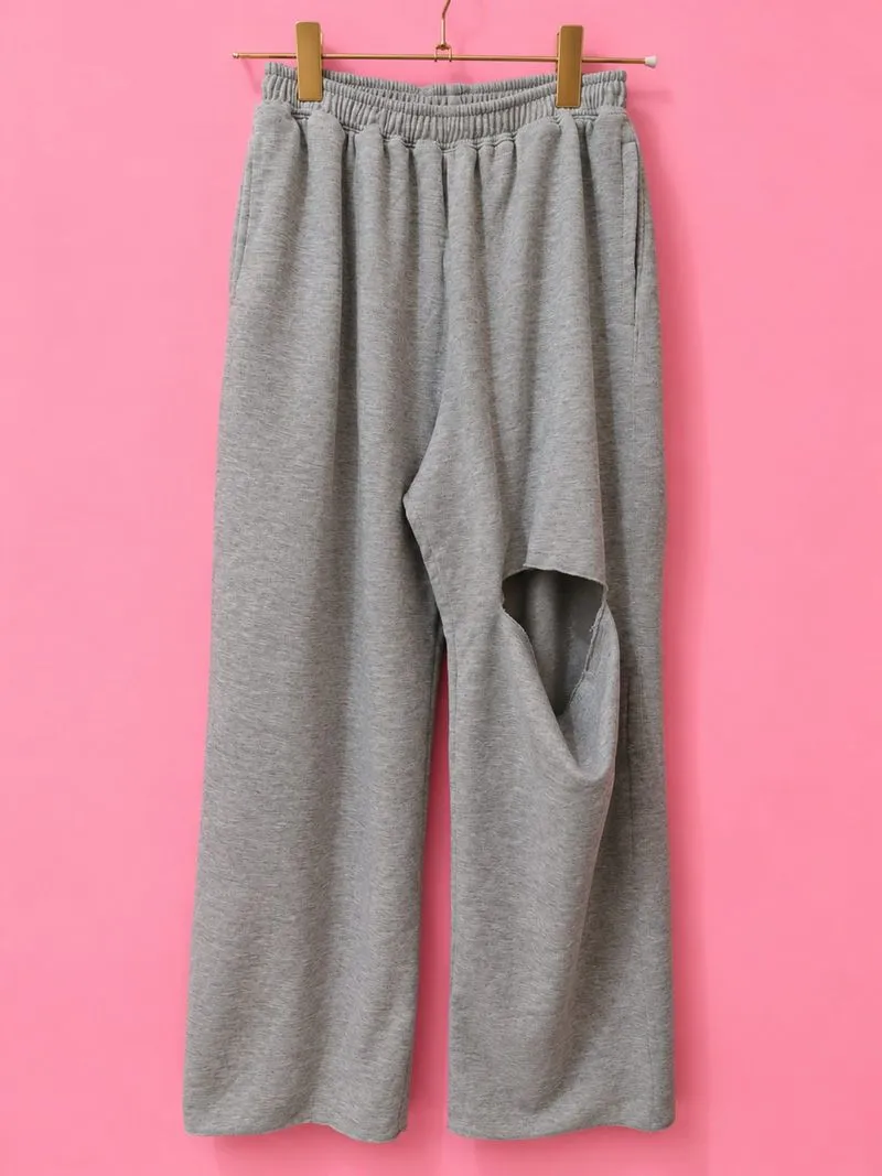 Celana Panjang Kulot Grey Cullote Fleece Sweatpants photo 1
