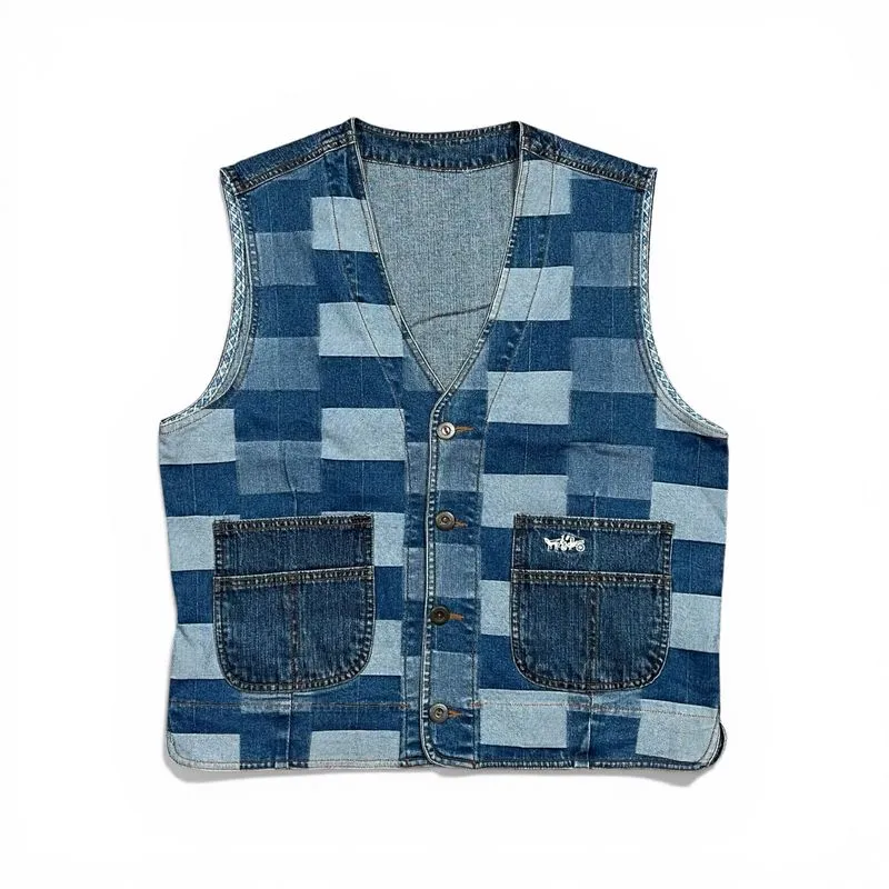 Denim Vest Hermes Logo Pocket photo 1