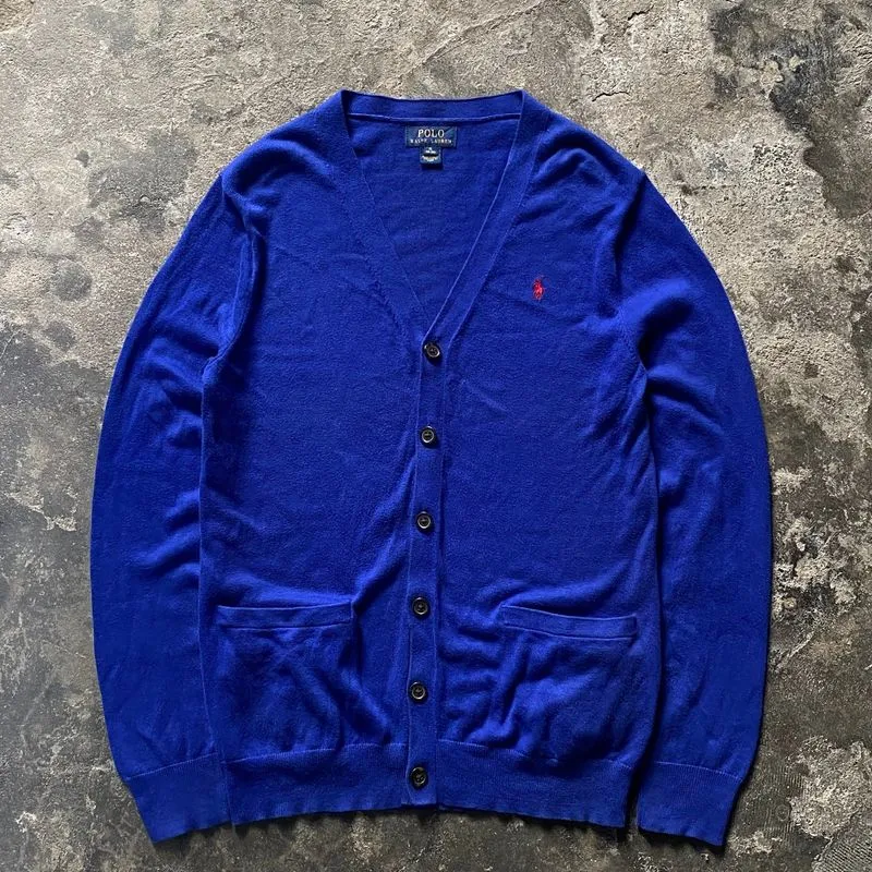 Polo Ralph Lauren Royal Blue V-Neck Knit Cardigan photo 1
