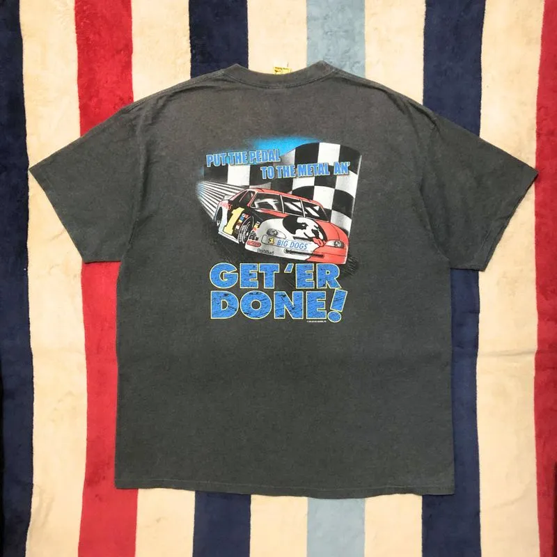 Vintage 00s Big Dogs “GET’ER DONE” Racing T-Shirt photo 1