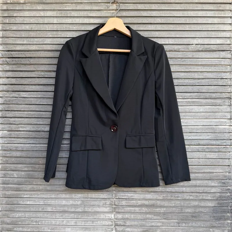 MJ04 - Blazer Semi Formal Hitam Pekat photo 1