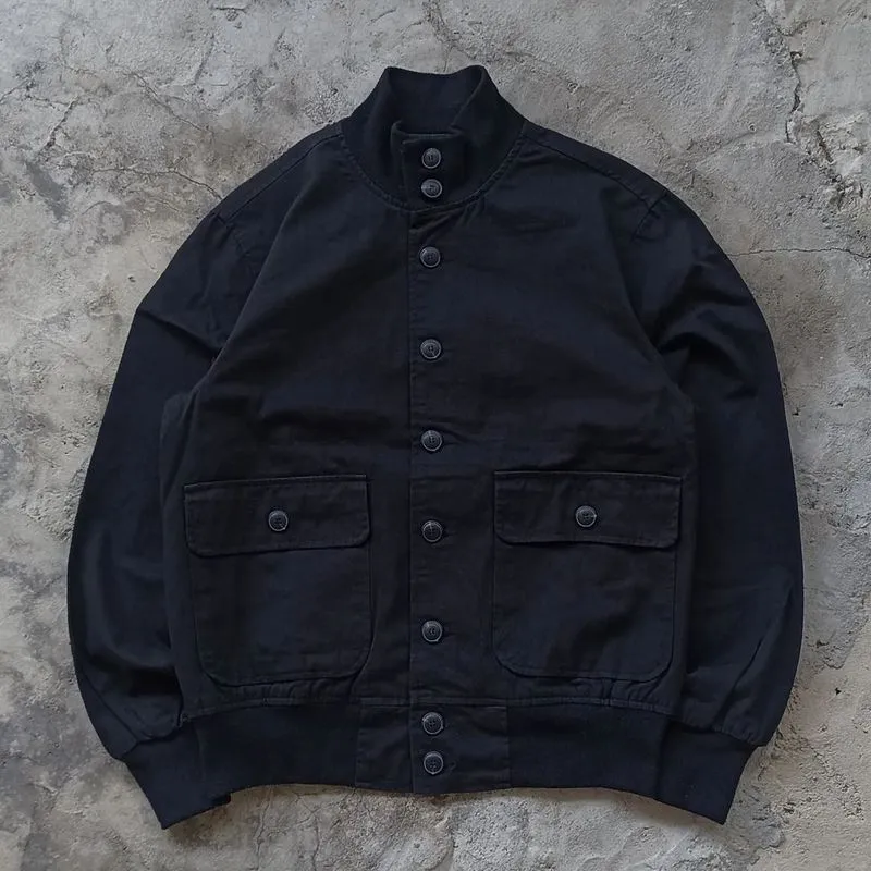 Vintage Streetwear Bomber jacket Pria black photo 1