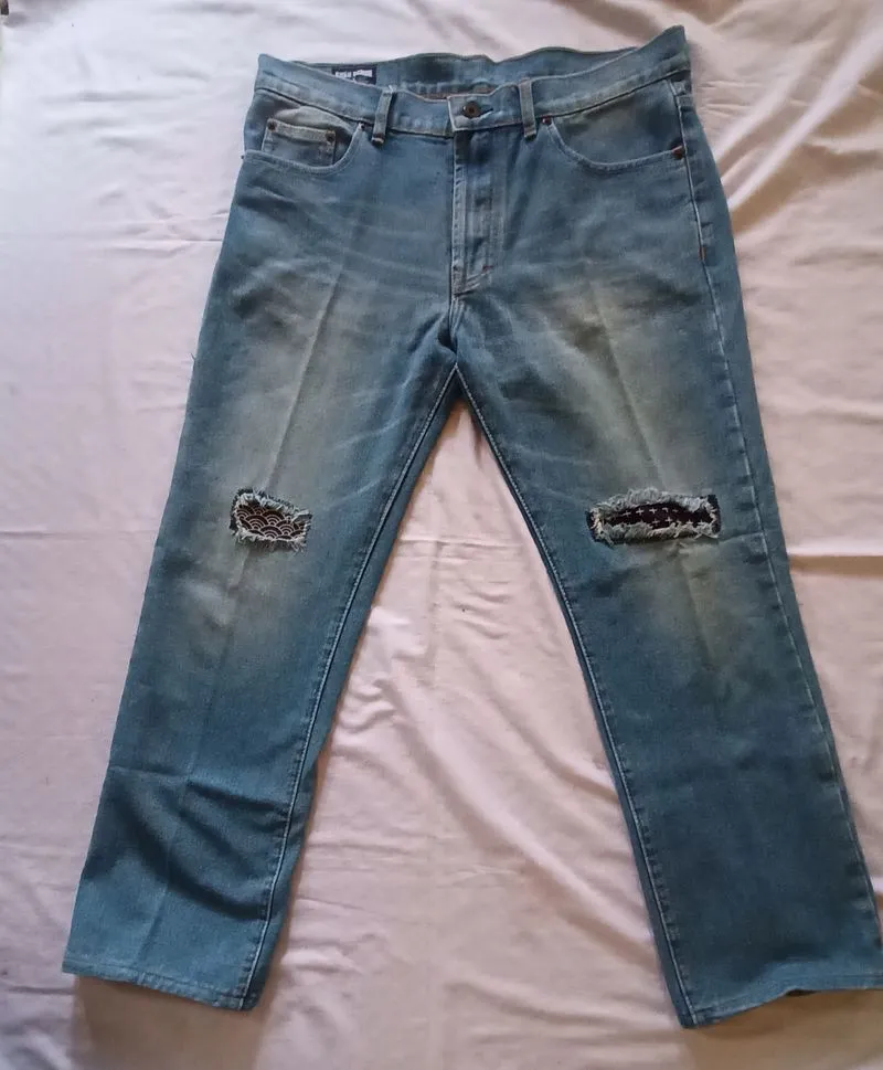Streetwear Reworked Jeans Pria blue photo 1