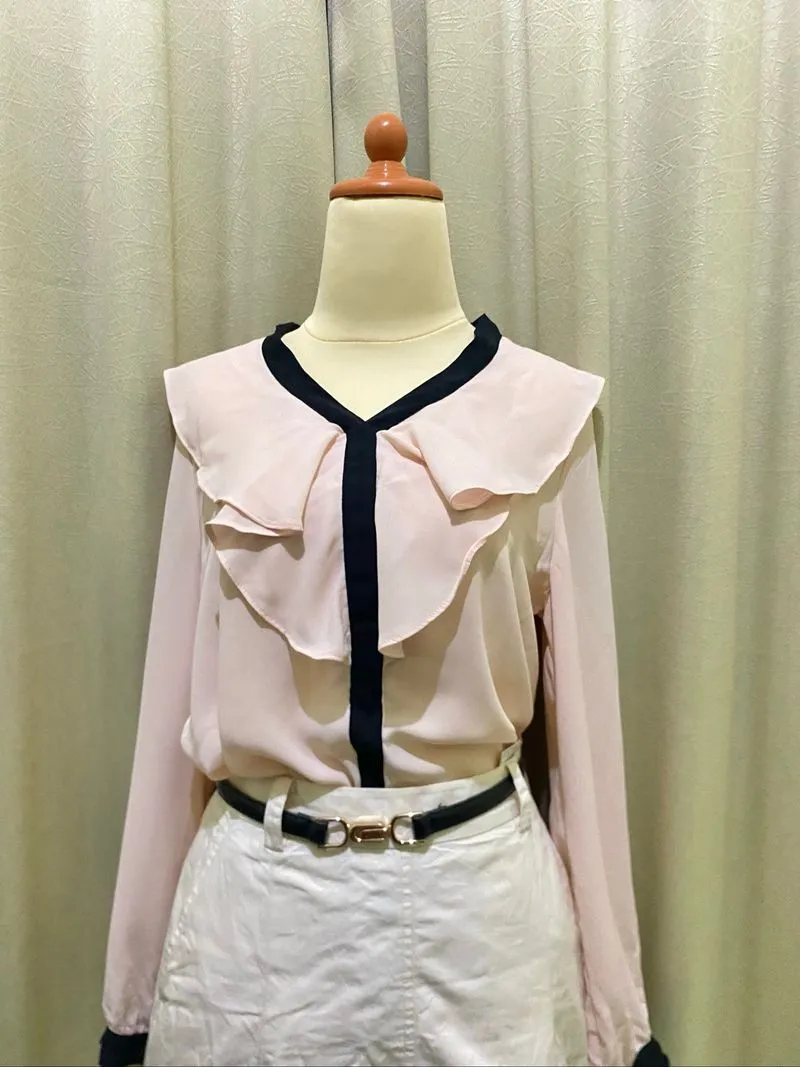 vivian lee korean pink blouse photo 1
