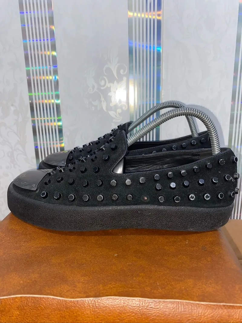 Sepatu Slip On Italy Giuseppe Zanoti Black photo 1