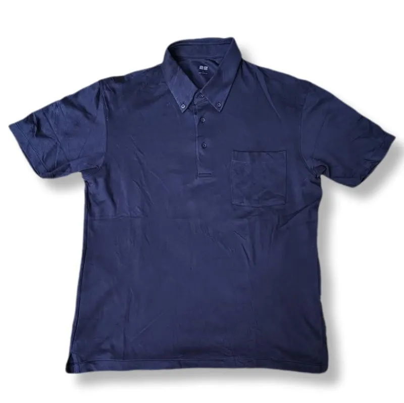 UNIQLO AIRSM NAVY POLO SHIRT | KAOS POLO | MNZA 10 photo 1