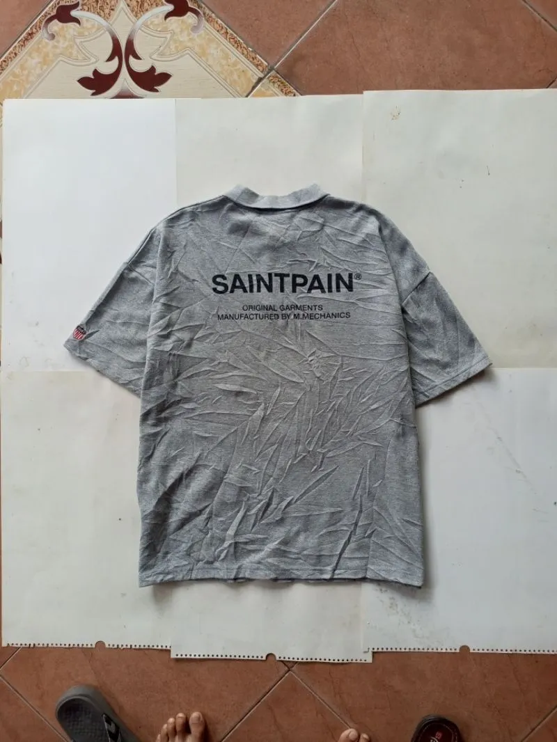 Saintpain Streetwear Casual Casual shirt Pria gray photo 1
