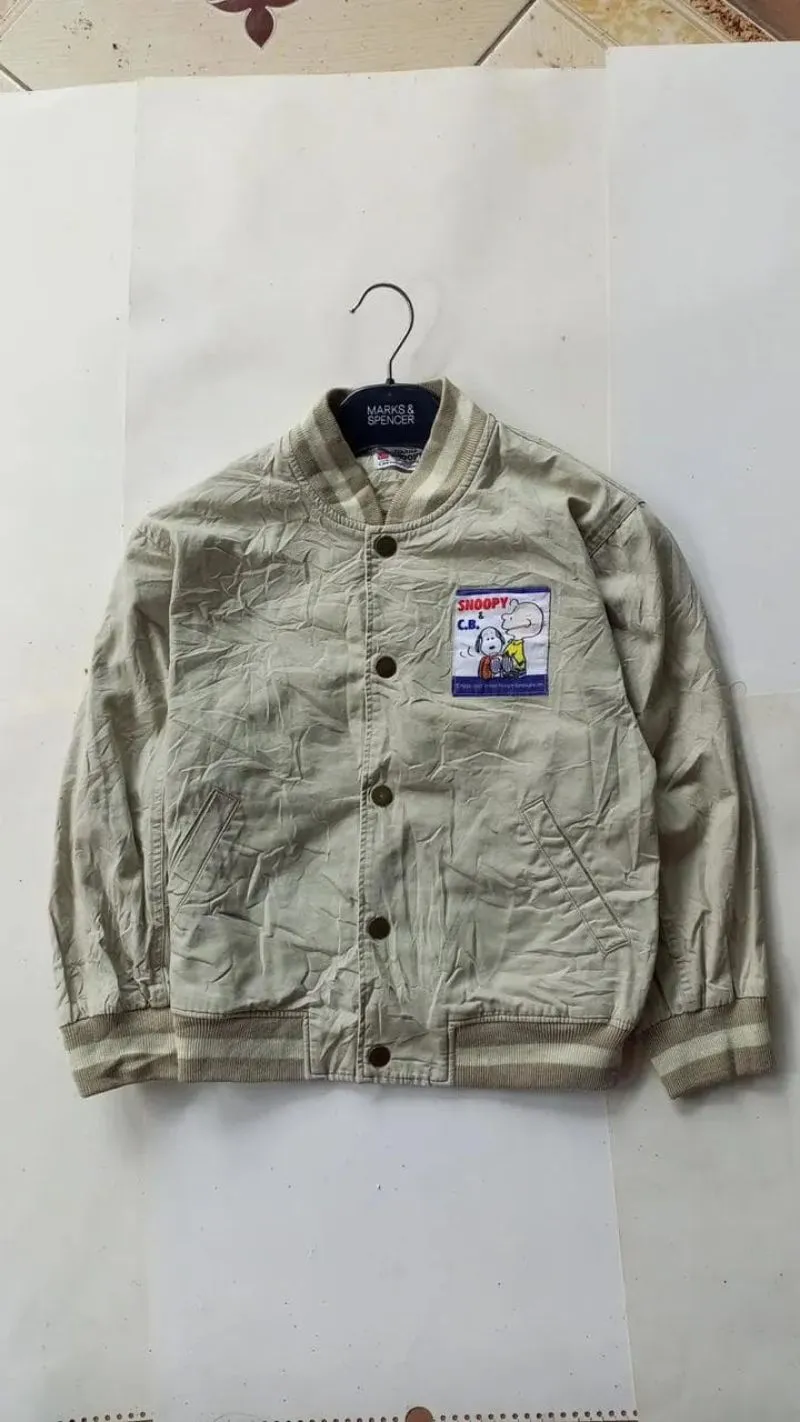 Streetwear Casual Bomber jacket Kids cream tan photo 1
